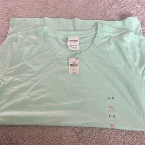 PINK Victoria's Secret Mint Green Short Sleeve Tee